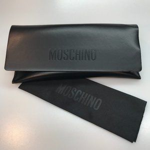 Brand New Authentic Moschino Black Leather Sunglasses Case